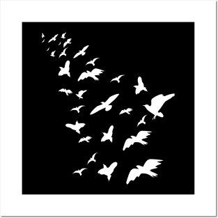 Flock Of Birds Flying Birds Conservation Gift Posters and Art